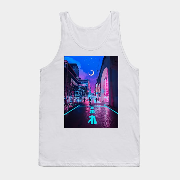 Cyber Alley (Tokyo) Tank Top by funglazie